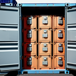 **A heavily armored container with multiple layers of security, surrounded by shields and locks, protecting it from digital threats and vulnerabilities.** (Focuses on the layered security of container images)