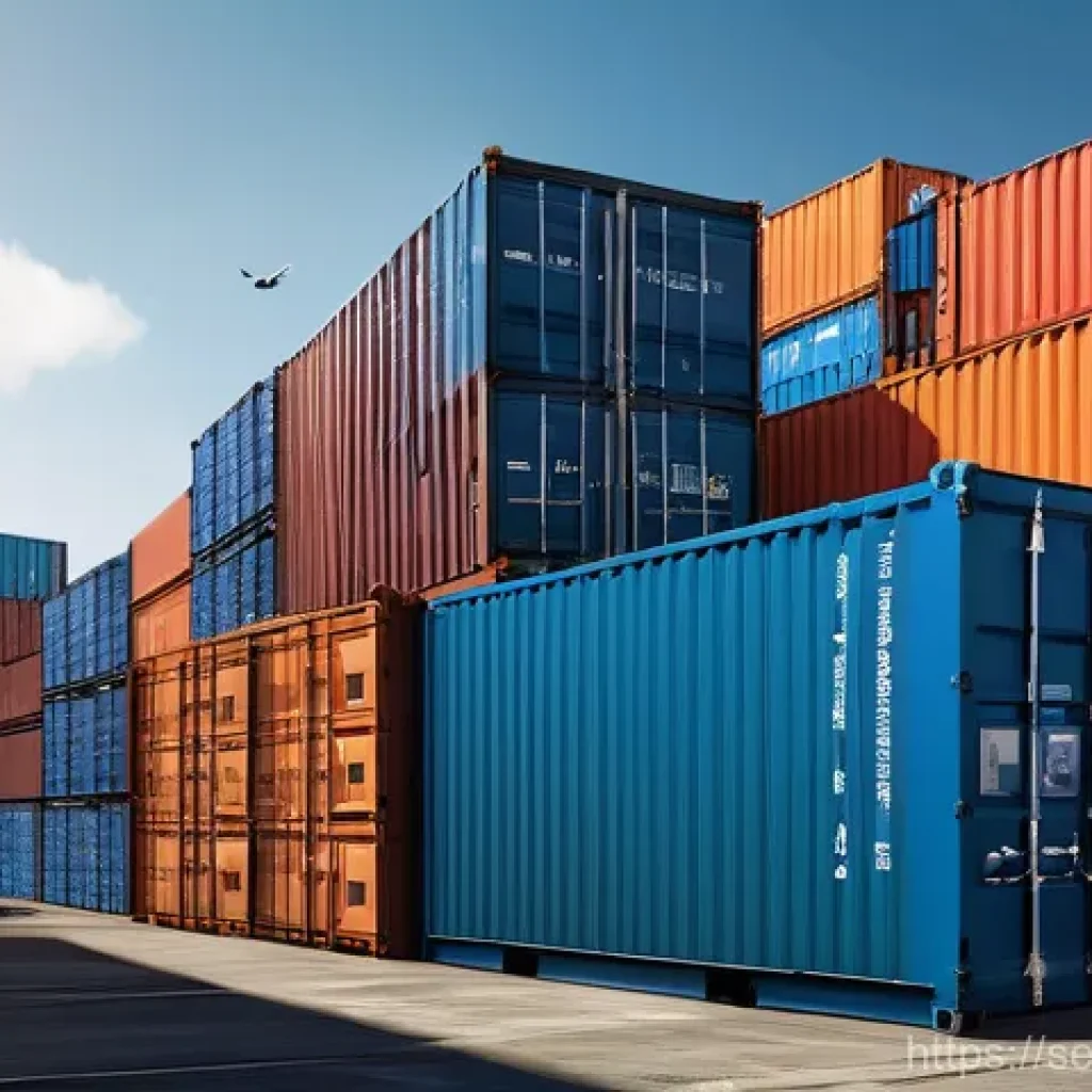 효과적인 컨테이너 보안 전략 수립하기 - A highly dynamic and complex containerized environment. Countless small, glowing, abstract container...
