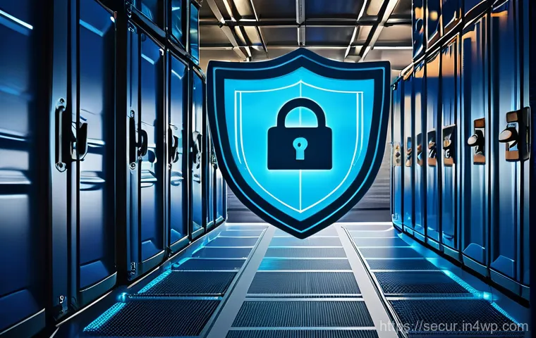컨테이너 보안 솔루션 평가 기준 - **Image Prompt 1: The Heart of Container Security**
A futuristic, clean data center environment ...