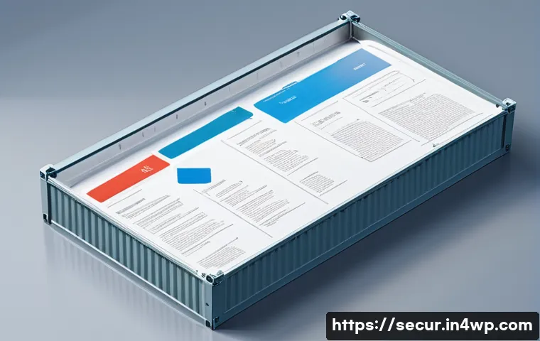 상황별 컨테이너 보안 베스트 프랙티스 - A compact isometric technical illustration of a "minimal base image" depicted as a small, sealed shi...